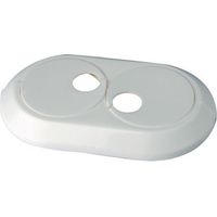 Doppelrosette für Heizkörper weiß für Rohr 15, 16, 18, 20, 22 und 28mm Rosette Durchmesser: 20mm