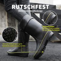 Bottes en caoutchouc pour hommes, bottes de pluie mi-hautes, imperméables et respirantes..