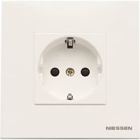 Base enchufe schuko con marco incorporado Serie Zenit N2288.2 BL de Niessen