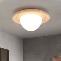 Plafonnier Moderne D25H10, Lampe de Plafond en Pierre Jaune, Luminaire pour Salon Couloir Entrée Escalier (Ampoule Incluse) Lumière Neutre