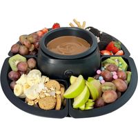 Silva SF 430 Schoko Fondue 270 W, 4 Spieße, 4 Servierfächer, schwar 426036