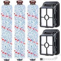 Kit 6pcs Remplacement Brosse Rouleau Bissell Filtres Bissell Crosswave 17132 et 2225N Series Accessoires de Nettoyage Bissell Crosswave