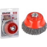 Cepillo metálico giratorio tipo plato de 100 mm para amoladora - Kreator