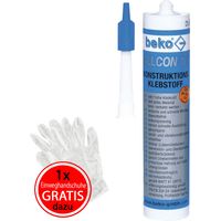 10x Beko Allcon 10 Konstruktionskleber 310 ml + 10 Paar Einweghandschuhe