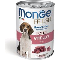 Pâté de veau frais et morceaux Monge Dog 400g