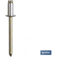 Pack mit 1000 Stahlnieten 3,2 x 8 mm zur Materialverbindung