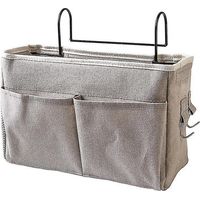 bedside Organizer 1 Pcs (gray) Bedside Bags Hanging Basket Storage Waterproof Hanging Storage Bag With 3 Pockets Loft Bed Curtain
