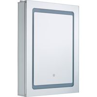 Forum Spa Arte 500mm x 700mm 1 Door Illuminated LED Mirrored Cabinet with Touch Switch and Shaver Socket - SPA-35707