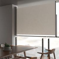 Toldo lateral retráctil para patio 160x300 cm crema vidaXL