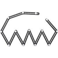 Mehrwinkel-Messlineal, 12-seitiger Winkelmesser, verbessertes Schablonenmesswerkzeug, universeller Öffnungs-Locator aus Aluminiumlegierung für Heimwerker, Bauarbeiter und Zimmerleute