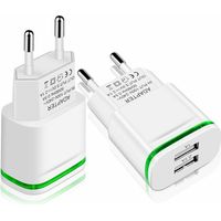 Vtizikl Chargeur Prise USB Secteur, 2-Pack 2.1A 5V 2 Ports Adaptateur Alimentation Universel LED Replacement for iPhone 11 XR X XS Max 8 7 6 6S Plus 5S, Samsung Galaxy/Note, Pad, Xiaomi Telephone