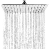 Carré,Pommeau de Douche Anti-Calcaire, Tête de Douche Pluie Economiseur d'Eau avec Buse en Acier Inoxydable 12 pouces/30cm finition Chrome Poli (Miroir)