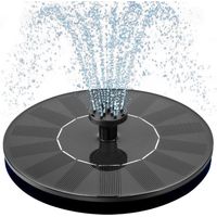 Bomba solar flotante independiente 1,4 W, flujo 150 L/h, altura 50 cm, 6 boquillas incluidas, ideal para jardín, estanques, baño de aves y piscinas