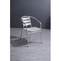 Poltrona sedia in alluminio per esterno da bar stabilimento pub 53x57xh72cm