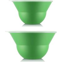 Juego de 2 ensaladeras 3 L y 4,9 L con tapa de silicona - BODUM - Topee - Apple