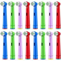 16Pcs Brossette pour Oral B Enfant, Têtes Brosse Coloré à Dents Électrique de Rechange pour Gencives Sensibles pour Pro Genius Vitality Smart Series