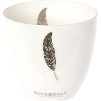 Photophore Porcelaine plumes