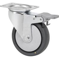 rueda giratora placa freno 10zvfd125cp-pgcsb poliur.gris conductivo bolas