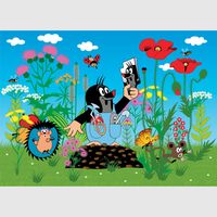 Poster intissé - La petite taupe dans le jardin - 155x110 cm