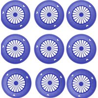 Lot de 12 porte-assiettes en carton bleus, porte-assiettes en plastique réutilisables pour assiettes de 23 cm, porte-assiettes en plastique pour fêtes, barbecues et pique-niques