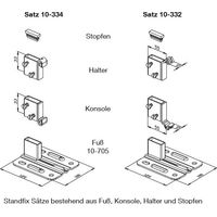 Vono Standfuss m.Befestigungsteilen f.10K/11K/11KC Nr.332 (Z0MS000F0001000)