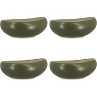 Lot de 4 assiettes coupes 20,5cm en grès, OLI