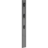 Appendiabiti da Parete Grigio 16x2x65 cm con Ganci in Ferro