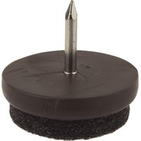 DRANSFELD, Gleiter rund, Durchmesser 24mm zum Einschlagen Kunststoff braun 100 Stk