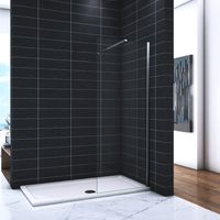 Ocean Sanitaire – Paroi de douche 60x200cm en verre 8mm avec traitement anticalcaire – Barre de 90cm incluse – Montage réversible