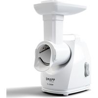 Picadora de carne Smapp 490.81 de 2200 W con cortadora, blanca
