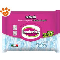 Inodorina Dog/Cat Refresh Talco - Inodorina Dog/Cat Refresh Talco - Confezione da 40 Salviette