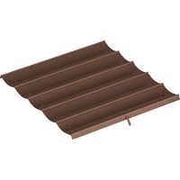 Cubierta para Techo Retráctil de 2,5x2,55m para Pérgola 3x3 Tela de Repuesto con 10 Orificios de Drenaje Café