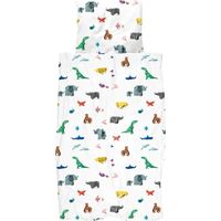 Snurk Parure de lit Origami animaux du zoo 135 x 200