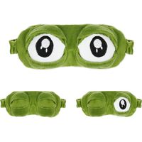 Masque pour Les Yeux de Grenouille, Grenouille Masque de Sommei, Masque 3D Grenouille Sommeil de Cartoon, Masque de Voyage pour Les Yeux Grenouille, pour Femmes Enfants Hommes