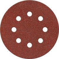 DISCO ABRASIVO FIBRATO VELCRATO 8 FORI IMPERIAL - MM 125X22,2 GRANA 60 CF=PZ 50- 1 confezioni