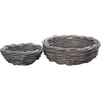 Körbehalter in Wicker Grey Set Set 2 Teile