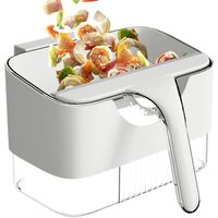 Food Waste Bin For Kitchen, Montable Indoor Compost Bucket, In-Cabinet Compost Bucket, Over Cabinet Door Compost Bin, RV Counter Compost Bucket, Intérieur Kitchen Compost Bin, Compact Food Waste Bin