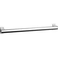 Barra de apoyo PMR PELLET Design Recta 40 cm tapas de resina cromada aluminio anodizado brillo
