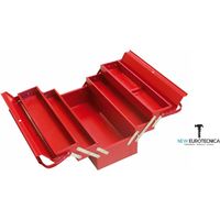 Cassetta porta utensili porta attrezzi a 5 scomparti 45x20x20 in metallo utilia