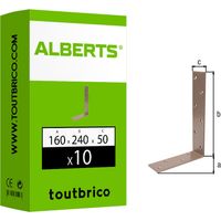 10 équerres poutre 160x240x50 beige galvanisé Duravis Alberts