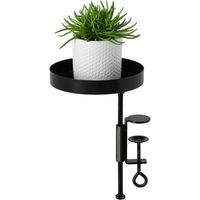 Support à fleurs de rebord de fenêtre avec pince, noir, taille S