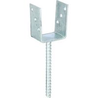 Sud Bois – Support à sceller pour poteau 7x7 – Acier galvanisé 4mm – Longueur tige 20cm – Dimension trou 10mm – Fixation béton