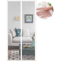 Moustiquaire Porte Fenetre 80x200, Rideau Moustiquaire Magnétique Blanc, Protéger Votre Famille