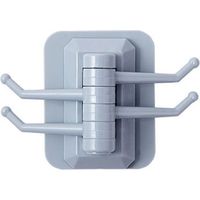 Gancho giratorio plegable y multifuncional: gancho adhesivo de pared sin necesidad de taladrar para baño, cocina, pasillo y oficina.