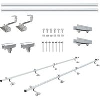 NuaSol Kit de montage de toit de tuile photovoltaïque Fixation de panneau solaire avec crochet de toit Support de panneau solaire avec pince d'extrémité et pince centrale 35 mm