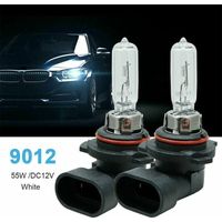 2 x 9012 HIR2 PX22D 12 V 55 W klare Halogen-Autoscheinwerferlampen für Tagfahrlicht und Nebelscheinwerfer