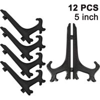 12 pièces chevalets en plastique porte-assiettes, porte-assiettes, assiettes pliantes, présentoirs pour la présentation des assiettes à collectionner, porte-bols, livres, assiettes, DVD, image