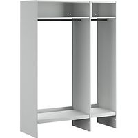 Wolf Guardaroba aperto grigio chiaro RAL 7035 con 15 grucce