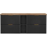 Ensemble meuble sous vasque 140 cm - Georgia Black - Livraison gratuite
