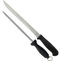 Fleischmesser-Set wellhome 25 cm Messer 21 cm Wetzstahl